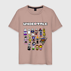 Футболка хлопковая мужская UNDERTALE, цвет: пыльно-розовый