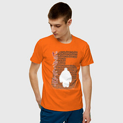 Футболка хлопковая мужская Baymax цвета оранжевый — фото 2