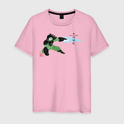 Футболка хлопковая мужская Васаби цвета светло-розовый — фото 1