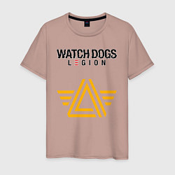 Футболка хлопковая мужская ЧВК Watch Dogs Legion, цвет: пыльно-розовый