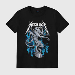 Футболка хлопковая мужская Metallica - черт, цвет: черный