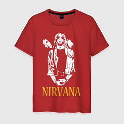 Футболка хлопковая мужская Nirvana, цвет: красный