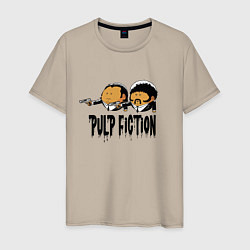 Футболка хлопковая мужская Pulp fiction, цвет: миндальный