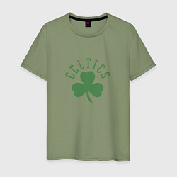 Футболка хлопковая мужская Boston Celtics, цвет: авокадо