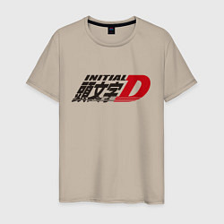 Футболка хлопковая мужская Initial D Logo Z, цвет: миндальный