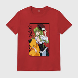 Футболка хлопковая мужская C C Код Гиас, цвет: красный