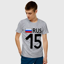 Футболка хлопковая мужская RUS 15, цвет: меланж — фото 2