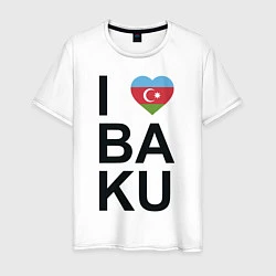 Футболка хлопковая мужская Baku, цвет: белый