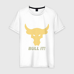 Футболка хлопковая мужская Bull It, цвет: белый