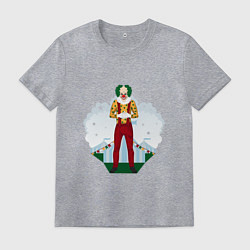 Футболка хлопковая мужская Злой клоун, цвет: меланж