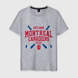Футболка хлопковая мужская Монреаль Канадиенс, цвет: меланж