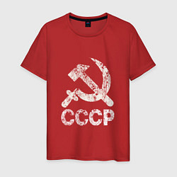 Футболка хлопковая мужская СССР цвета красный — фото 1