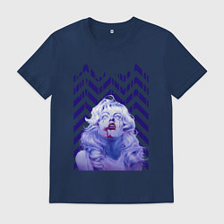 Футболка хлопковая мужская Твин пикс, цвет: тёмно-синий