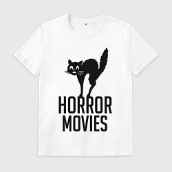 Футболка хлопковая мужская Horror Movies, цвет: белый