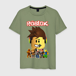 Футболка хлопковая мужская ROBLOX, цвет: авокадо