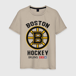 Футболка хлопковая мужская BOSTON BRUINS NHL, цвет: миндальный