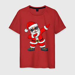 Футболка хлопковая мужская Dabing Santa, цвет: красный