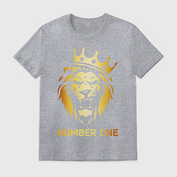 Футболка хлопковая мужская ЗОЛОТОЙ ЛЕВ, цвет: меланж