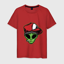 Футболка хлопковая мужская Alien gangster, цвет: красный