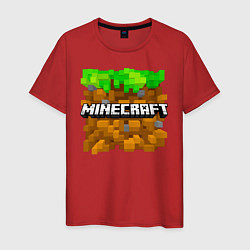 Футболка хлопковая мужская Minecraft, цвет: красный