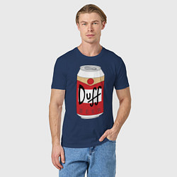 Футболка хлопковая мужская Duff Beer, цвет: тёмно-синий — фото 2