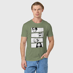 Футболка хлопковая мужская Клинок рассекающий демонов, цвет: авокадо — фото 2