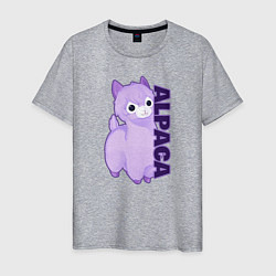 Футболка хлопковая мужская Alpaca, цвет: меланж
