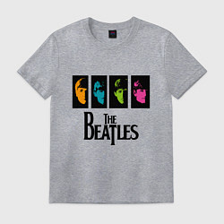 Футболка хлопковая мужская Всемирный день The Beatles, цвет: меланж