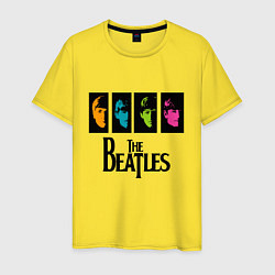 Футболка хлопковая мужская Всемирный день The Beatles, цвет: желтый