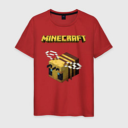 Футболка хлопковая мужская Minecraft, цвет: красный