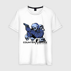 Футболка хлопковая мужская Counter Strike, цвет: белый