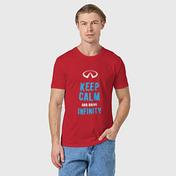 Футболка хлопковая мужская Keep Calm Infinity, цвет: красный — фото 2