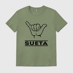 Футболка хлопковая мужская Sueta, цвет: авокадо