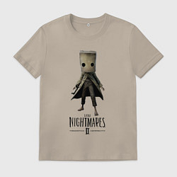 Футболка хлопковая мужская Little Nightmares 2, цвет: миндальный