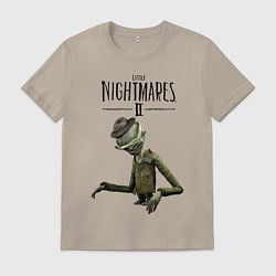 Футболка хлопковая мужская Little Nightmares 2, цвет: миндальный