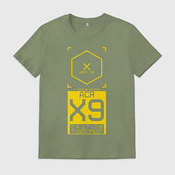 Футболка хлопковая мужская ACR X9 Cyberpunk 2077, цвет: авокадо