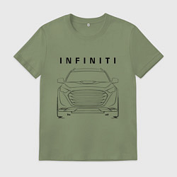 Футболка хлопковая мужская Infinity Инфинити спина, цвет: авокадо