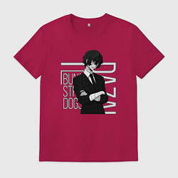 Футболка хлопковая мужская Дазай Осаму, цвет: маджента