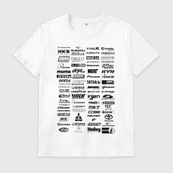 Футболка хлопковая мужская Racing Logo, цвет: белый