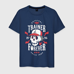 Футболка хлопковая мужская TRAINER FOREVER, цвет: тёмно-синий