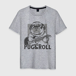 Футболка хлопковая мужская Pug & Roll, цвет: меланж