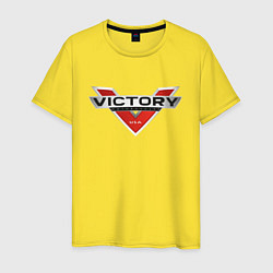 Футболка хлопковая мужская Victory USA Мото Лого Z, цвет: желтый