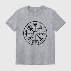 Футболка хлопковая мужская Вегвизир Гальдрастав Z, цвет: меланж