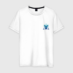 Футболка хлопковая мужская Terran logo mini Blue, цвет: белый