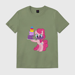 Футболка хлопковая мужская My Little Pony Pinkie Pie, цвет: авокадо