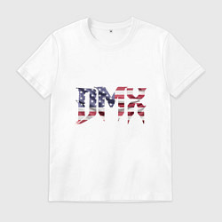 Футболка хлопковая мужская DMX USA, цвет: белый
