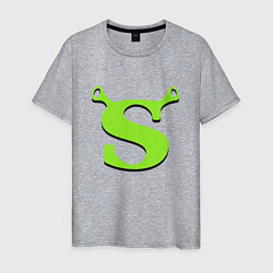 Футболка хлопковая мужская Shrek: Logo S, цвет: меланж