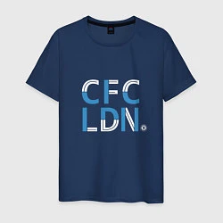 Футболка хлопковая мужская FC Chelsea CFC London 202122, цвет: тёмно-синий
