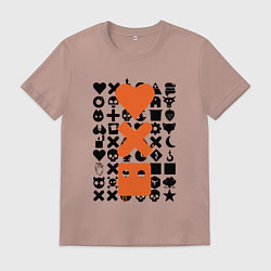 Футболка хлопковая мужская Love Death & Robots, цвет: пыльно-розовый