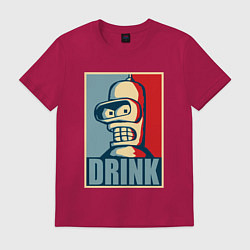 Футболка хлопковая мужская Bender, цвет: маджента